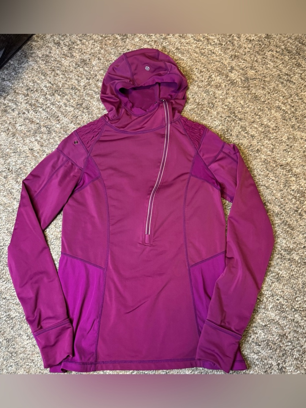 Lululemon Run for your life pullover half-zip hoodie in Dewberry